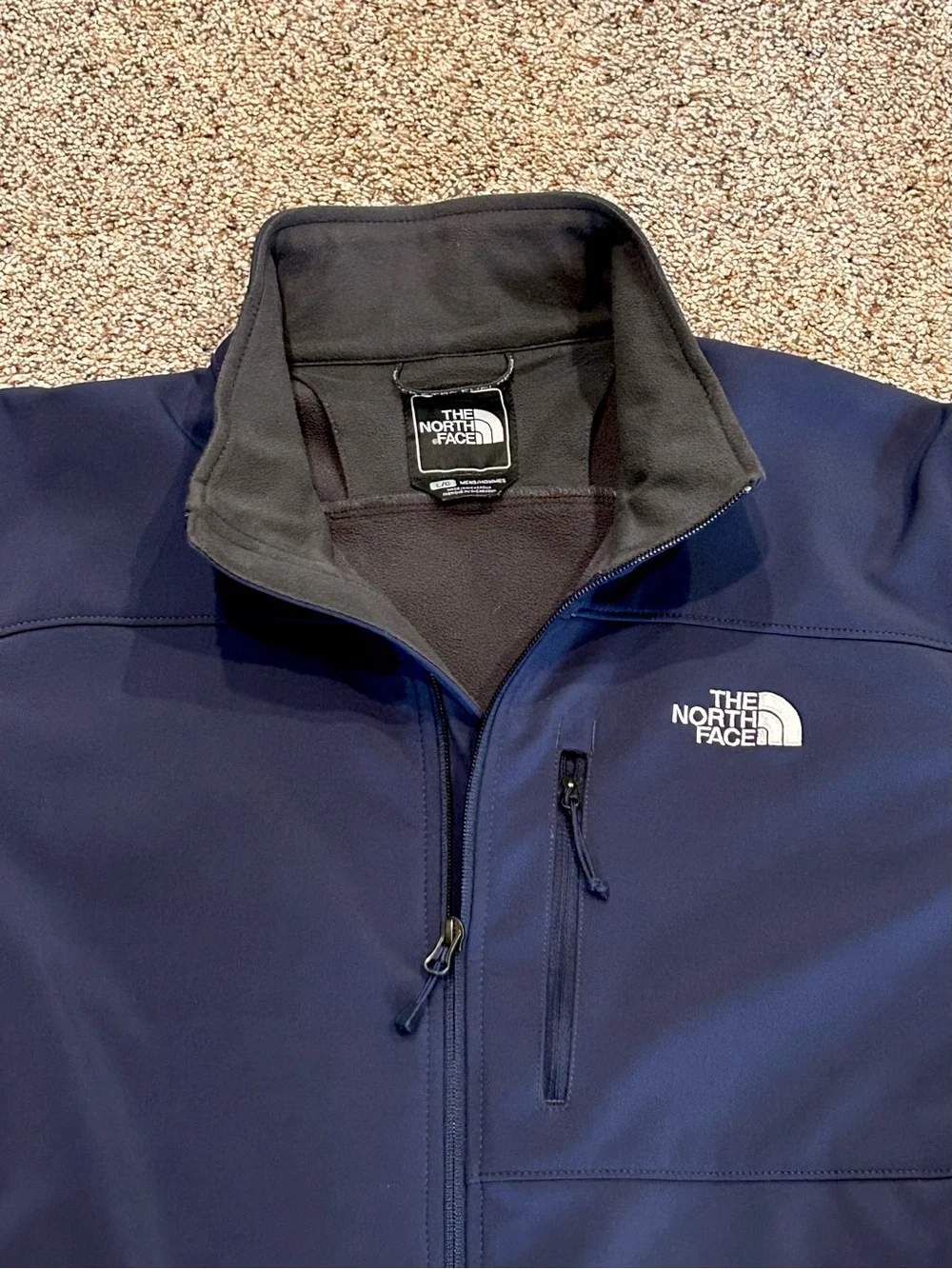 The North Face Navy Blue Apex Bionic Softshell Jacket Water Repellent Men’s L